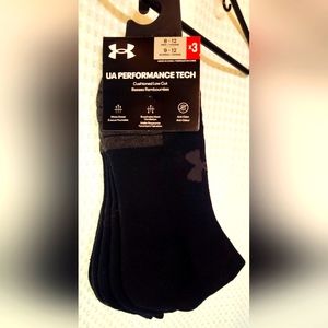New Under Armour Black Ankle Socks